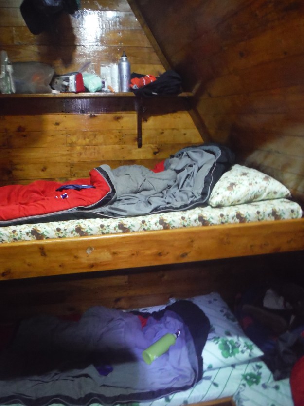 Alex and I's bunk beds. I took the top bunk for *extra* acclimatization.