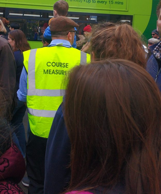 I saw this guy at the end of the race. If I could have caught up to him I would have had some choice words about his interpretation of 400m